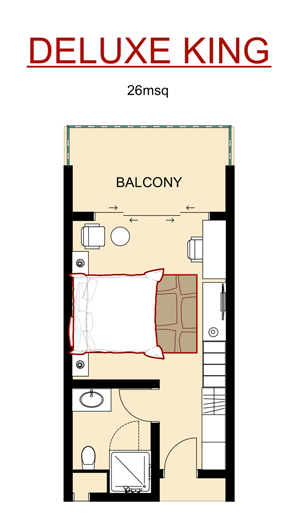 Deluxe King Room Layout
