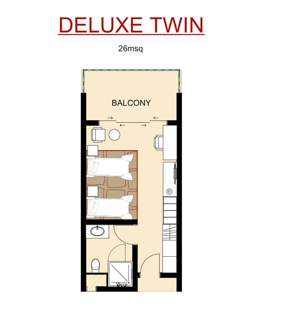 Deluxe Twin Room Layout