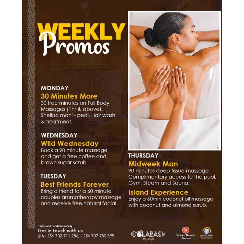 Speke Resort - Munyonyo Commonwealth Resort weekly promos