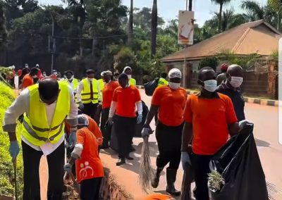 Wavamuno road cleaning Speke Resort Munyonyo - Social cooperate Responsibilities