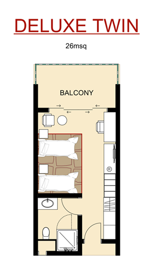Deluxe Twin Room Layout